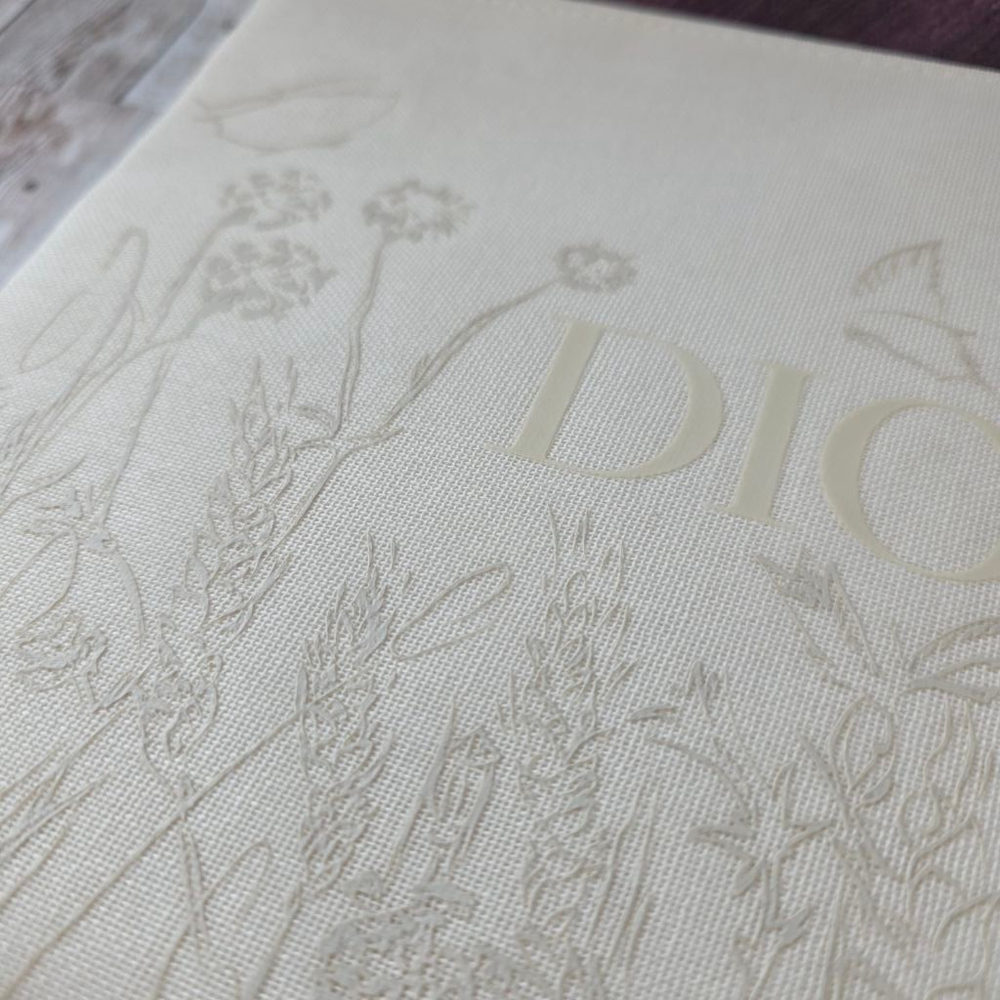 Dior Beige Floral Pouch - Picture 2 of 8